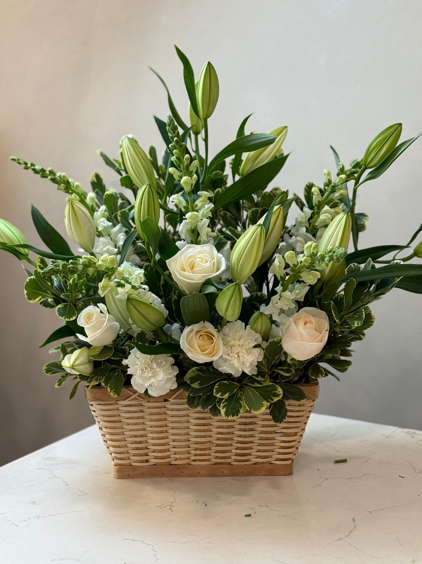 White Sanctuary Basket