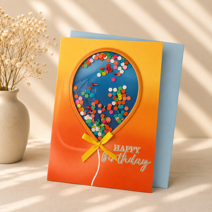 Birthday Card - Balloon
