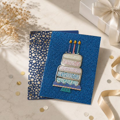 Birthday Card - Cake(Blue)