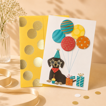 Birthday Card -  Dog & Sunglasses