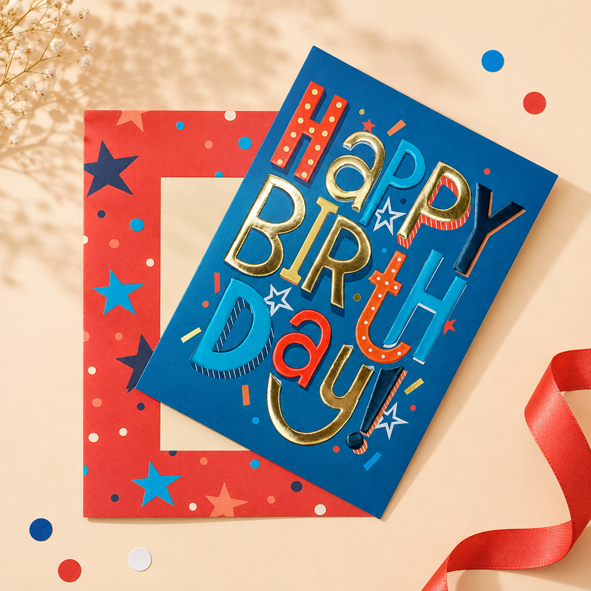 Birthday Card -  HBD Letter