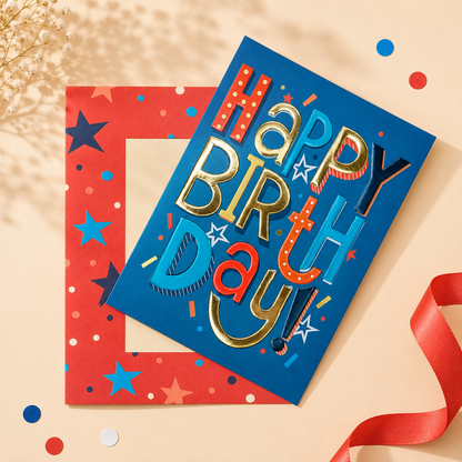 Birthday Card -  HBD Letter