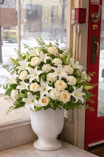 Serenity White Tribute Arrangement