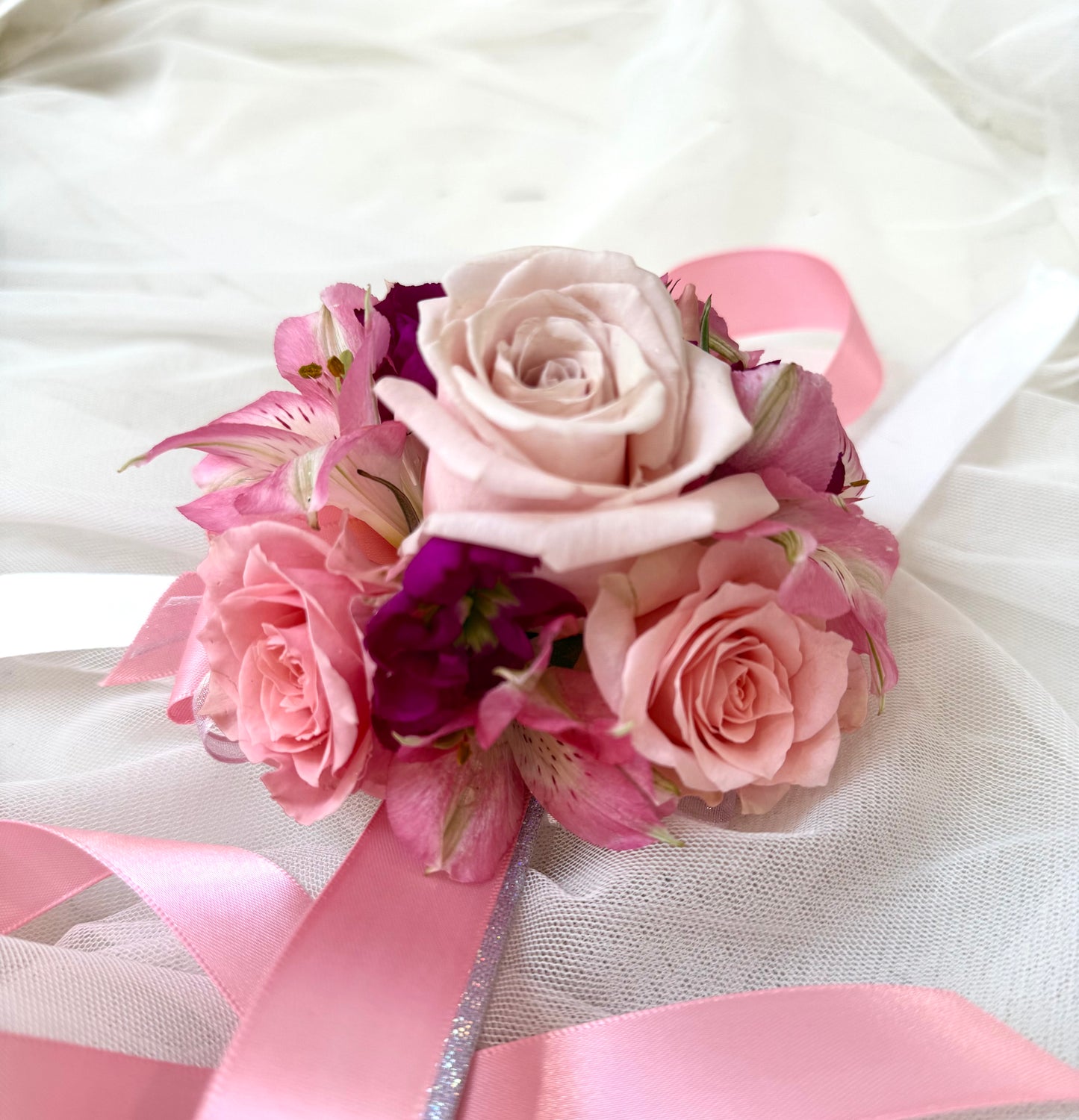 Pink Cadillac Corsage & Boutonniere