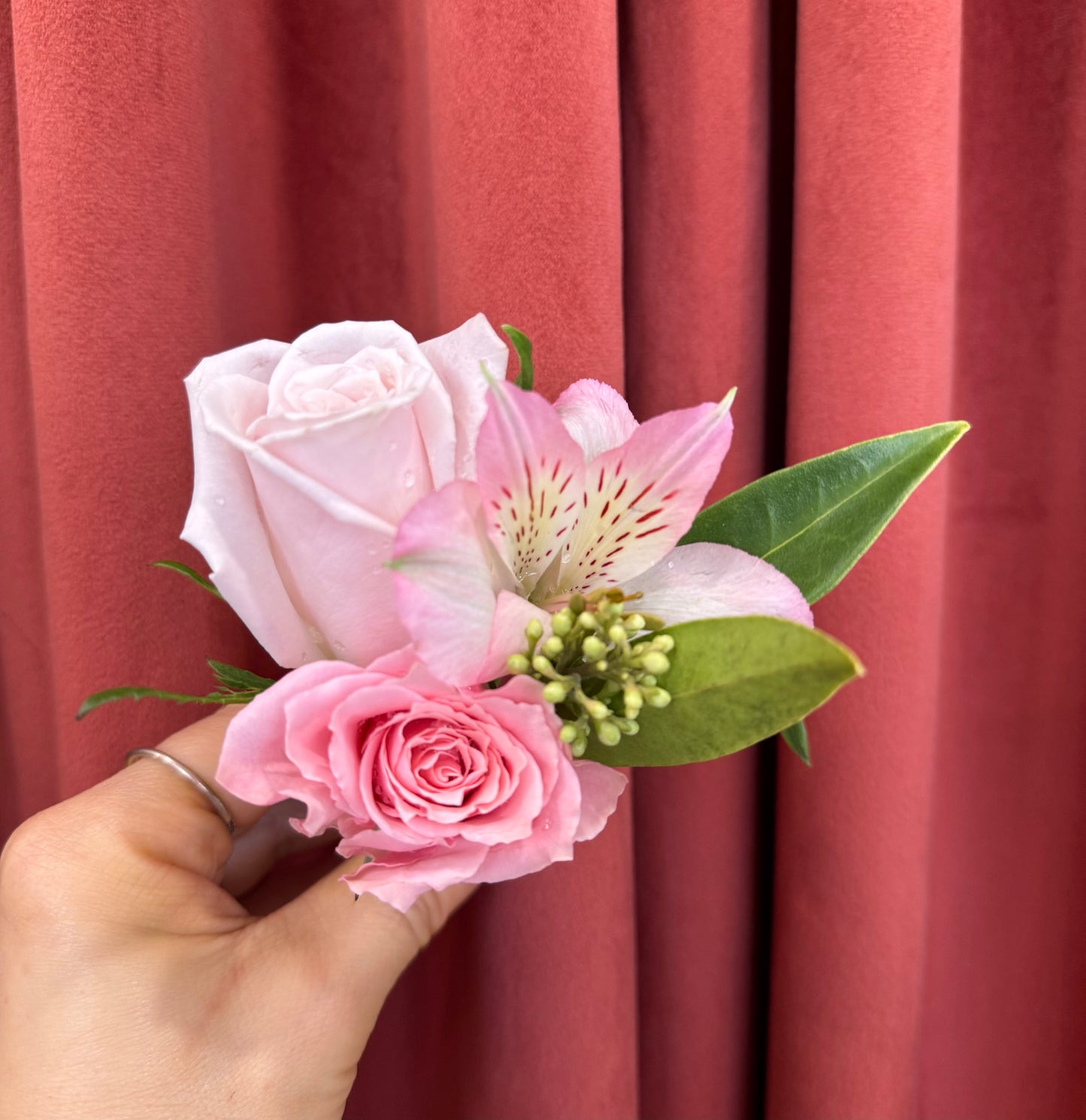 Pink Cadillac Corsage & Boutonniere