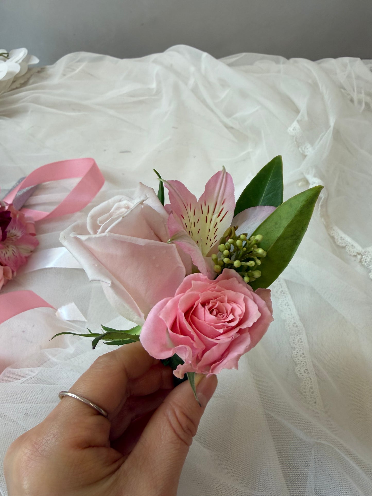 Pink Cadillac Corsage & Boutonniere