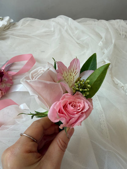 Pink Cadillac Corsage & Boutonniere