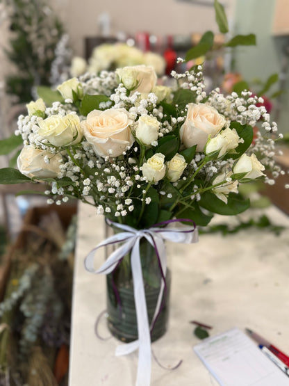 Ivory Grace-Vase