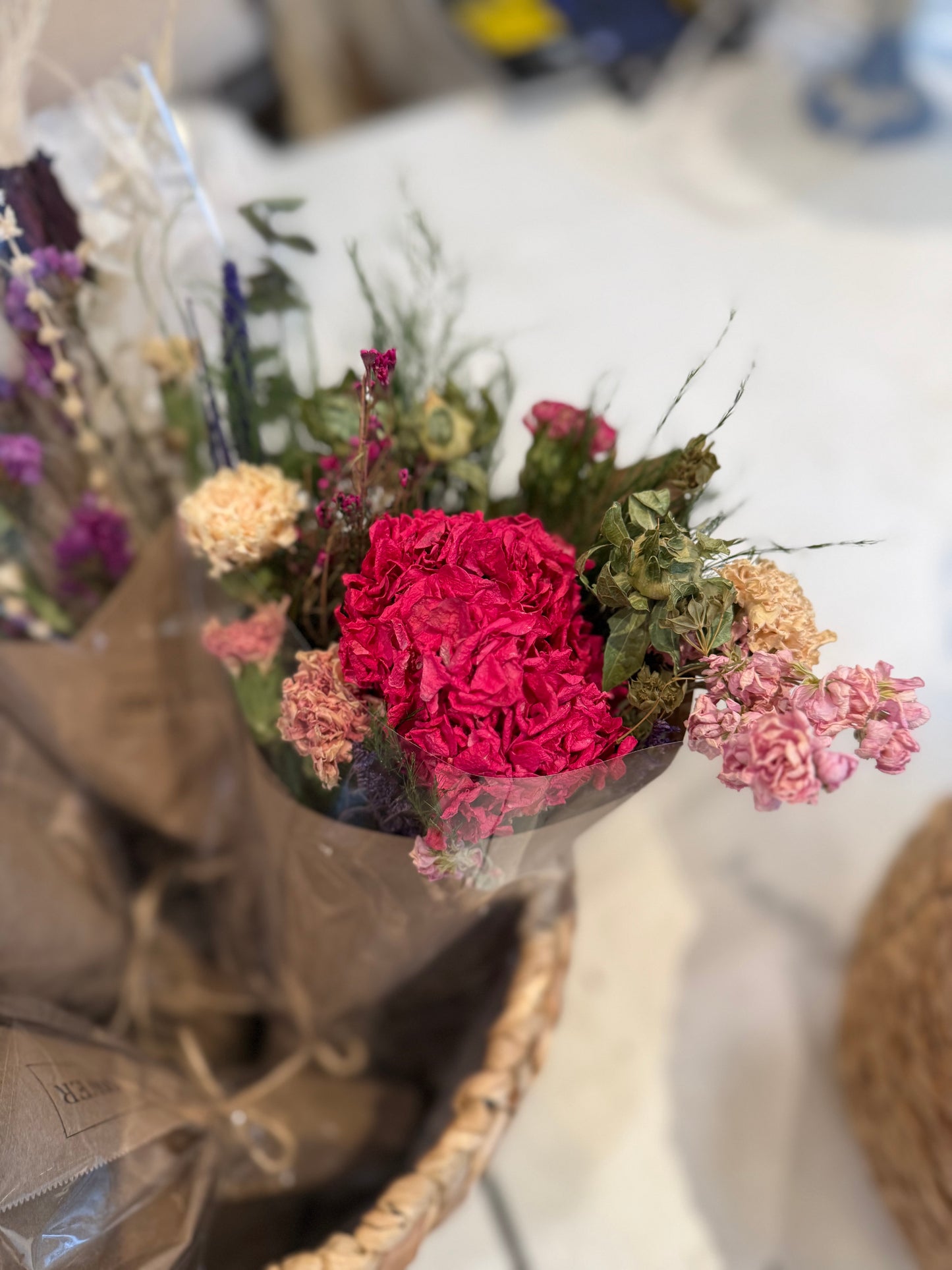 A beautiful variety of dried flowers