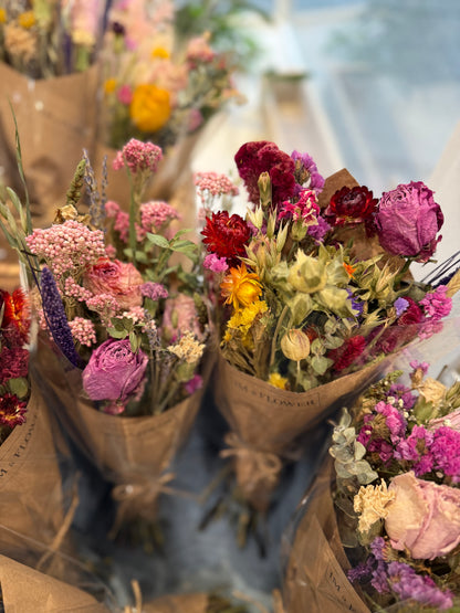 A beautiful variety of dried flowers