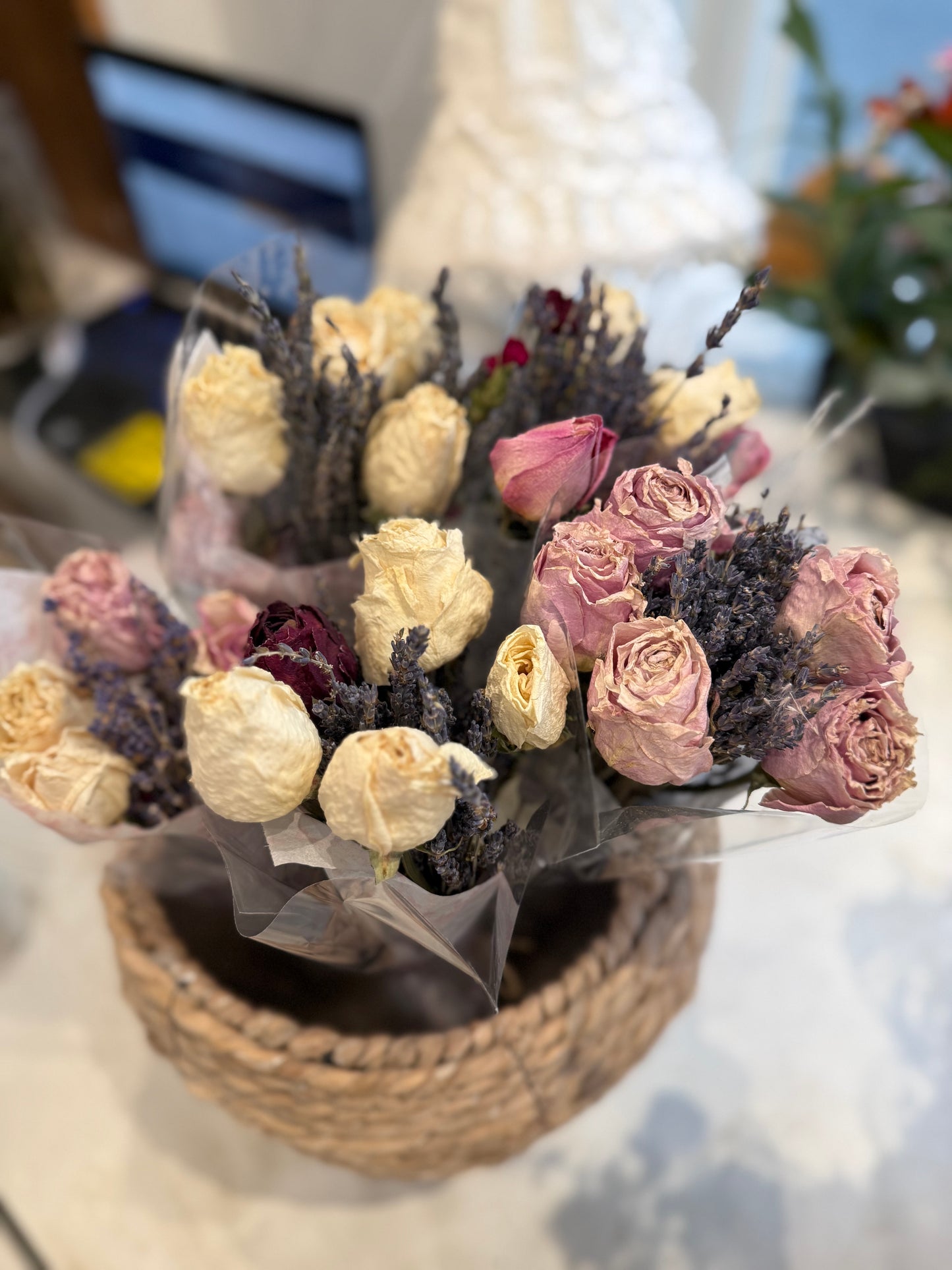 A beautiful variety of dried flowers