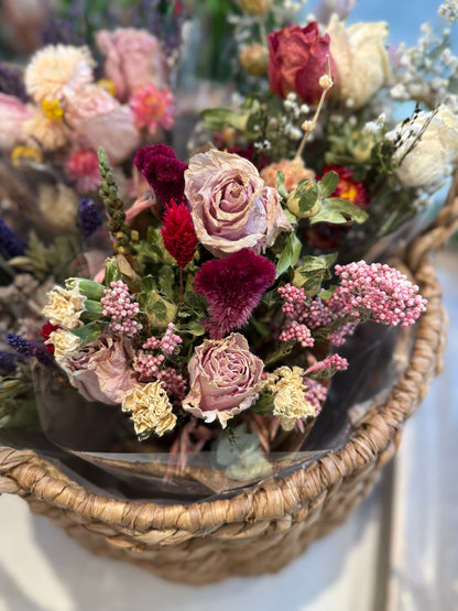 A beautiful variety of dried flowers