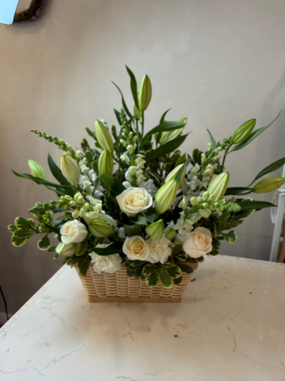 White Sanctuary Basket