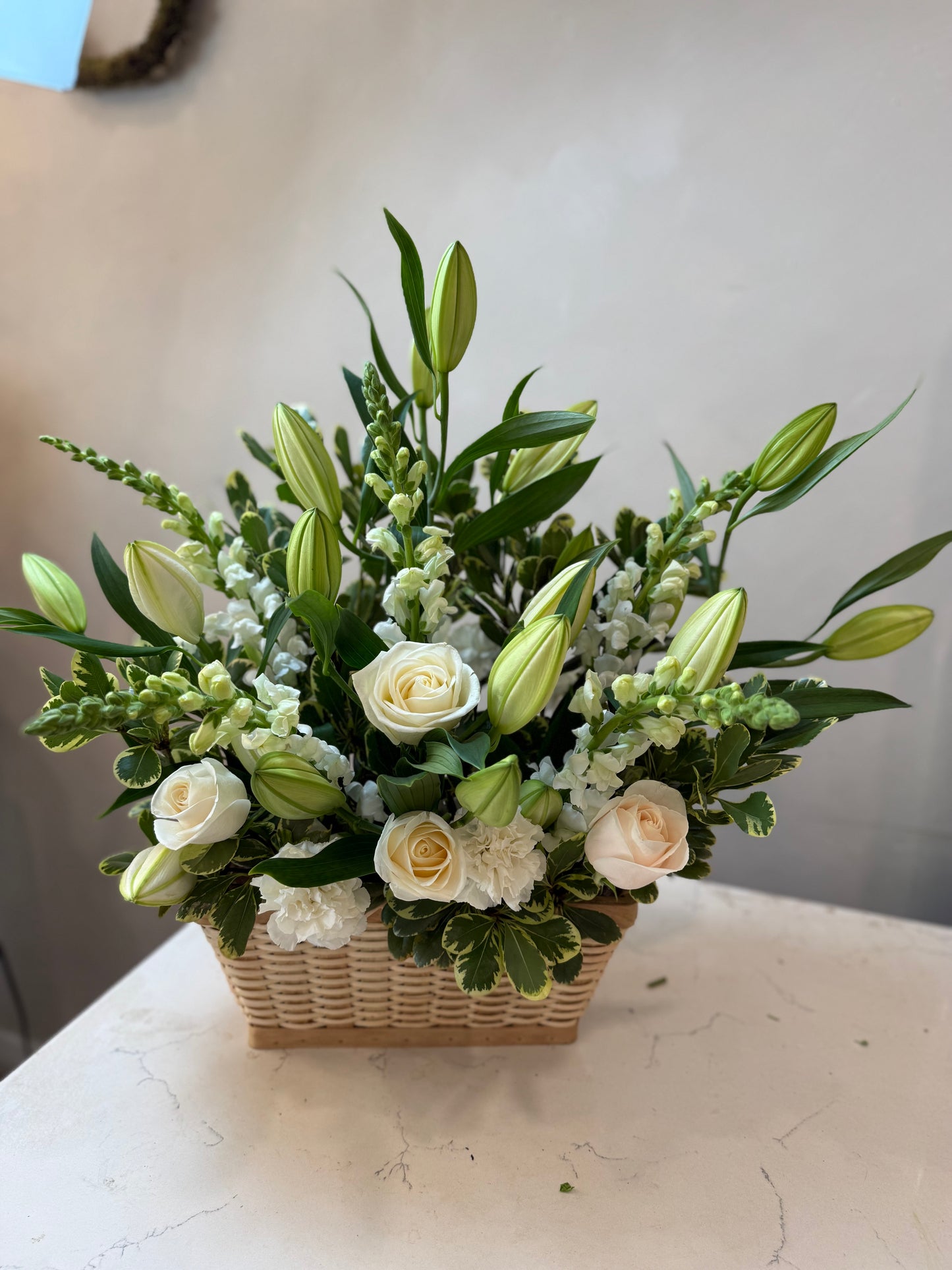 White Sanctuary Basket
