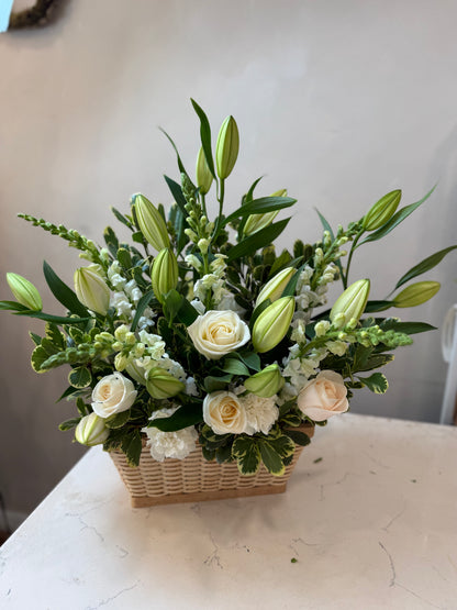 White Sanctuary Basket