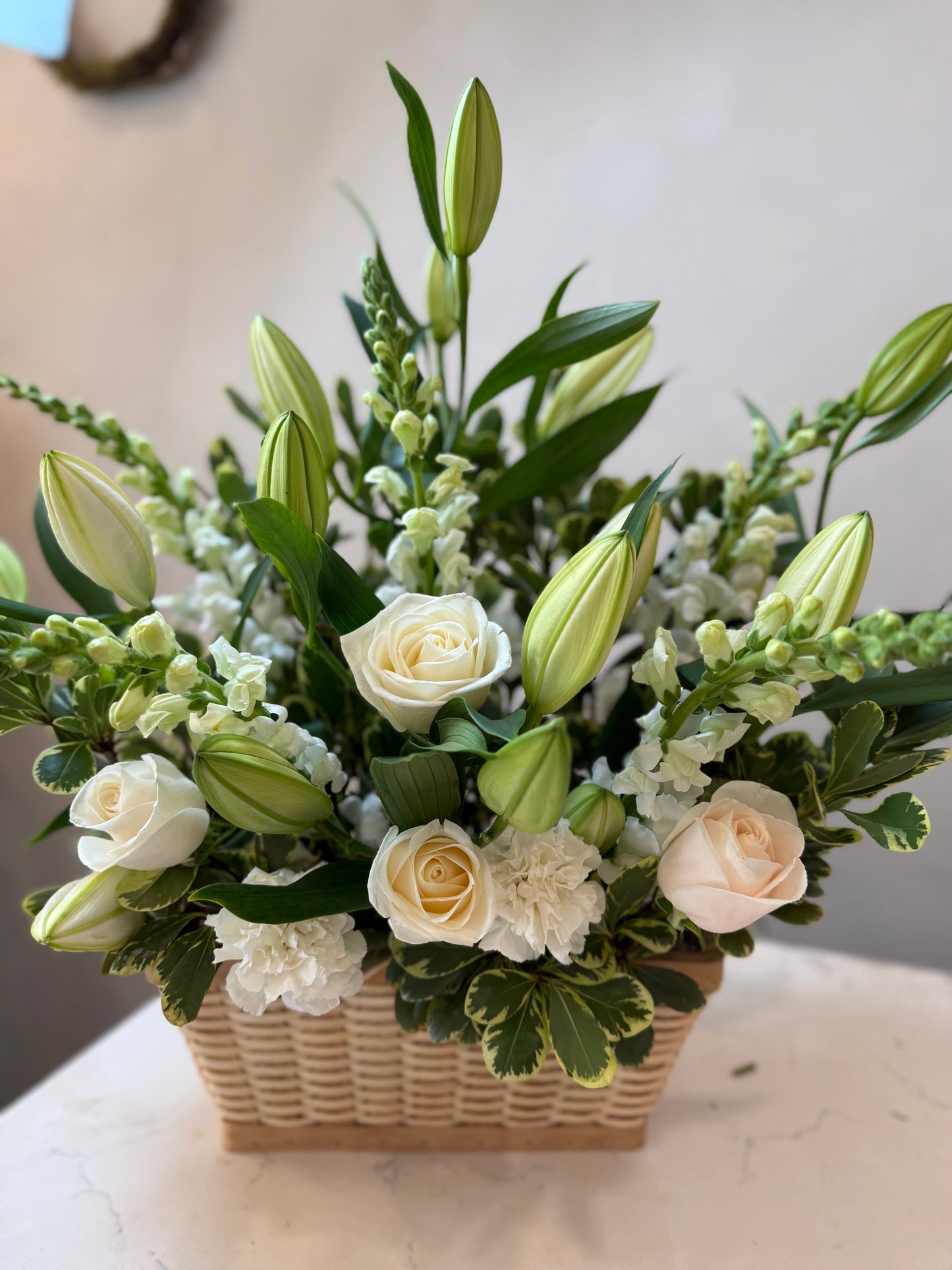 White Sanctuary Basket
