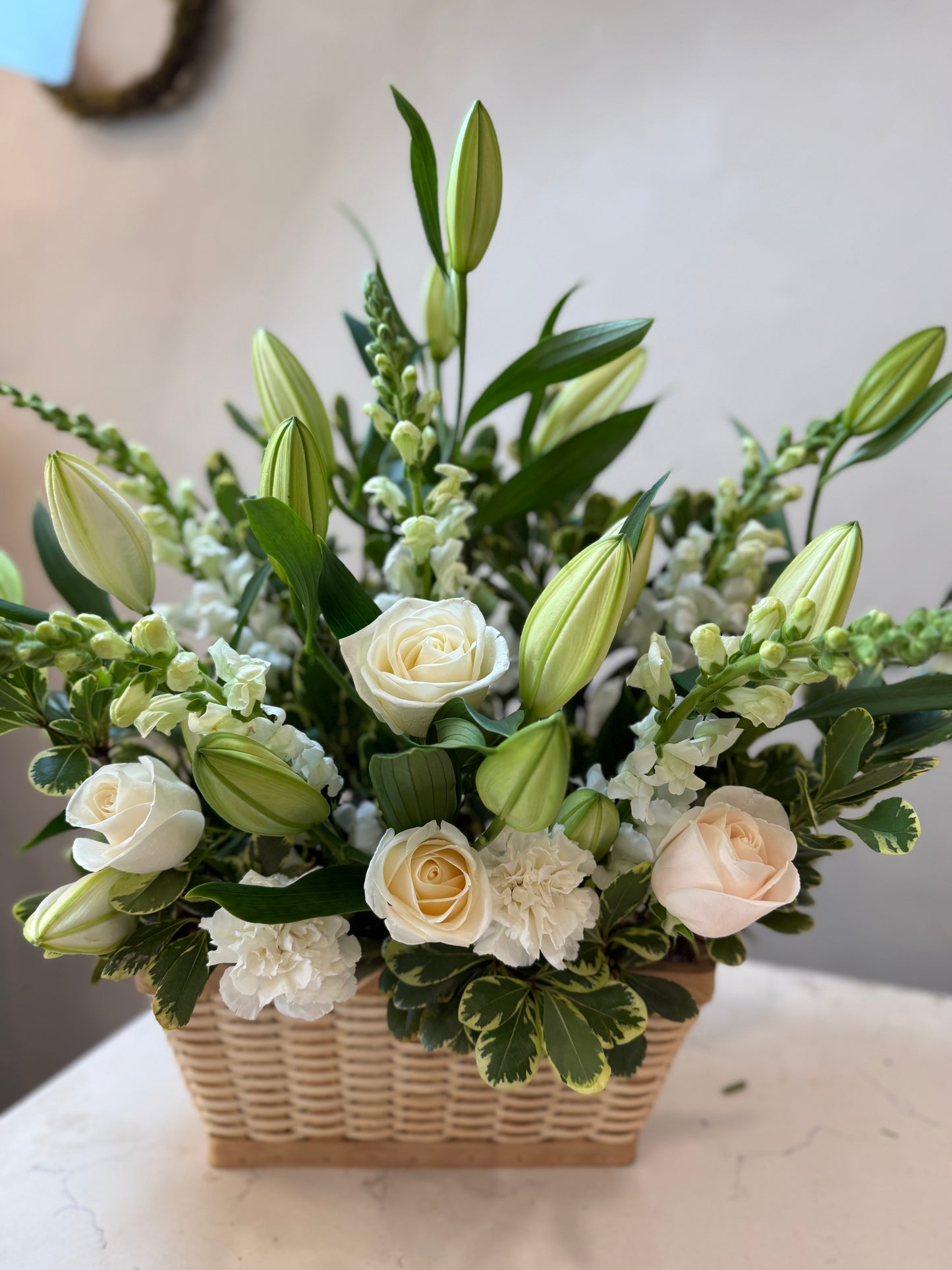 White Sanctuary Basket