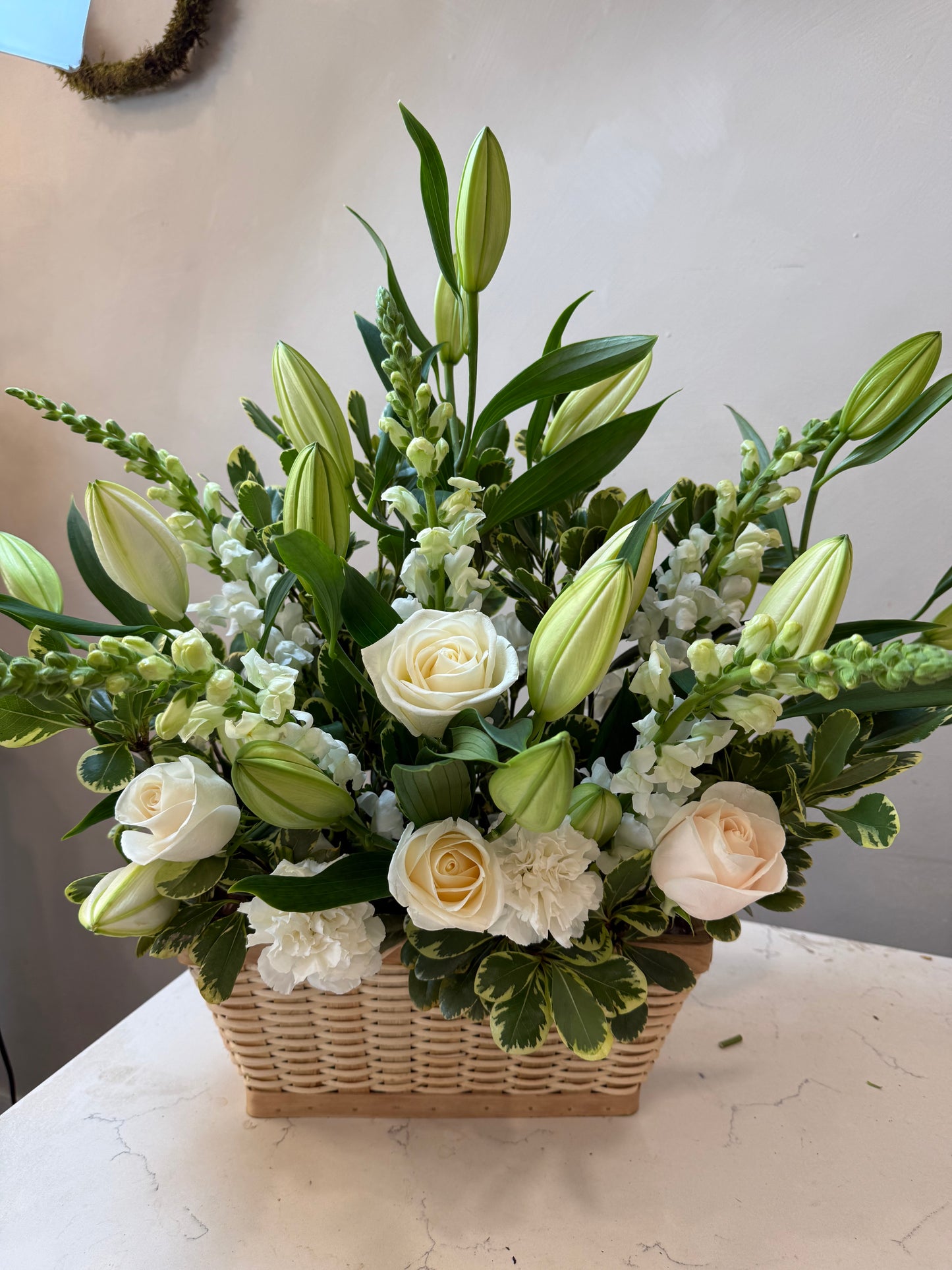 White Sanctuary Basket
