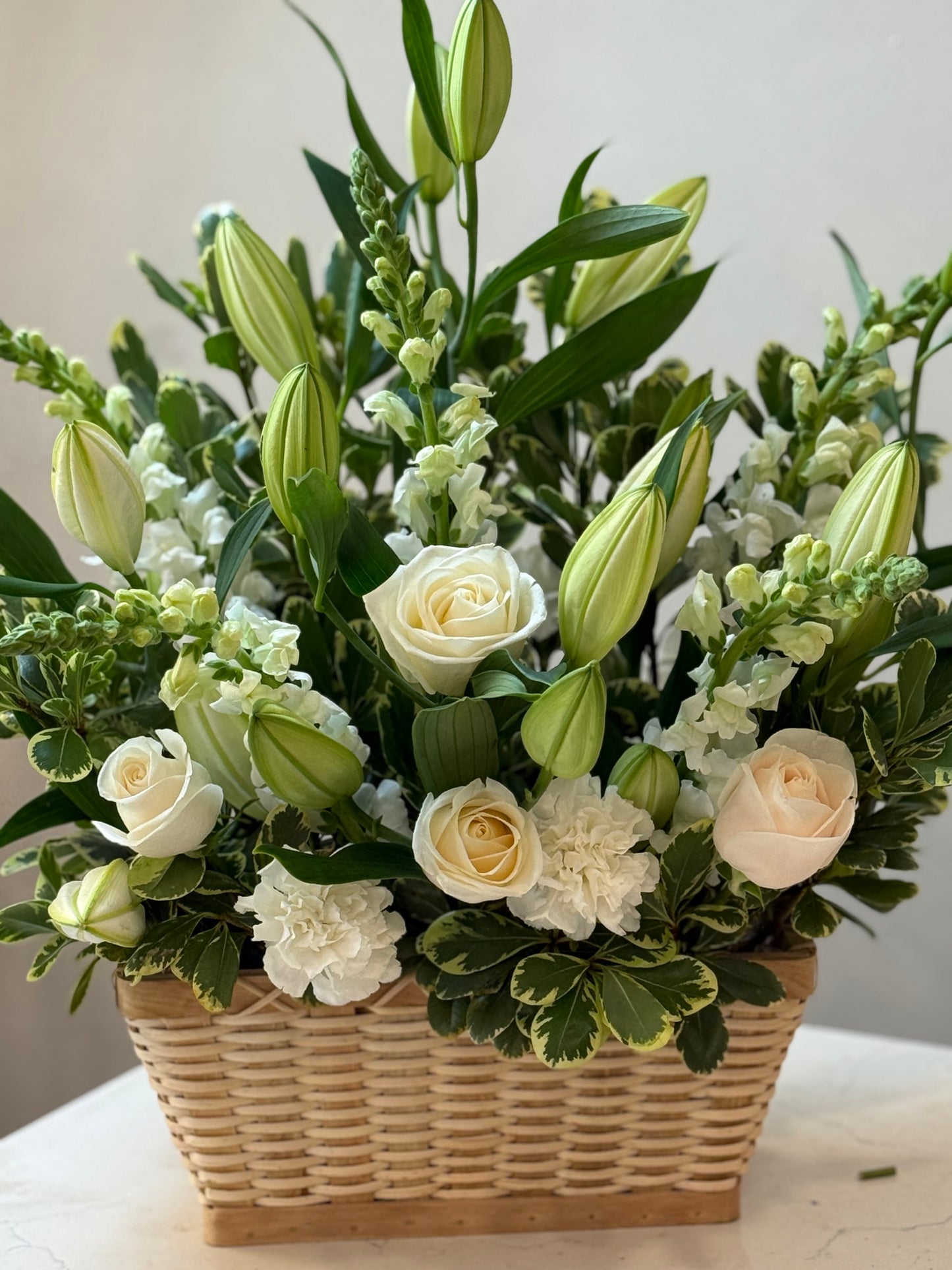 White Sanctuary Basket