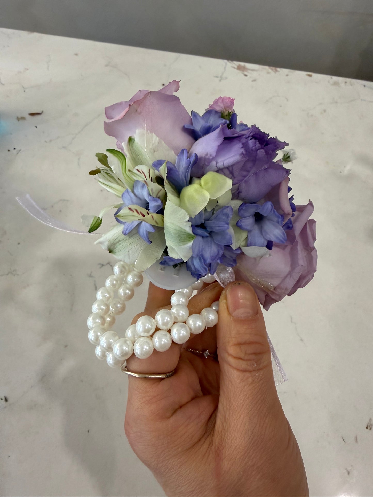 Purple Rain Wrist Corsage