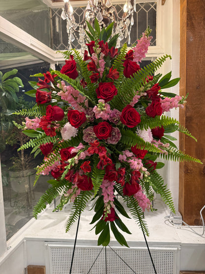 Crimson Devotion Standing Spray