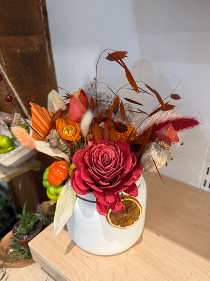 Thanksgiving Ember – Dried Floral Vase Arrangement