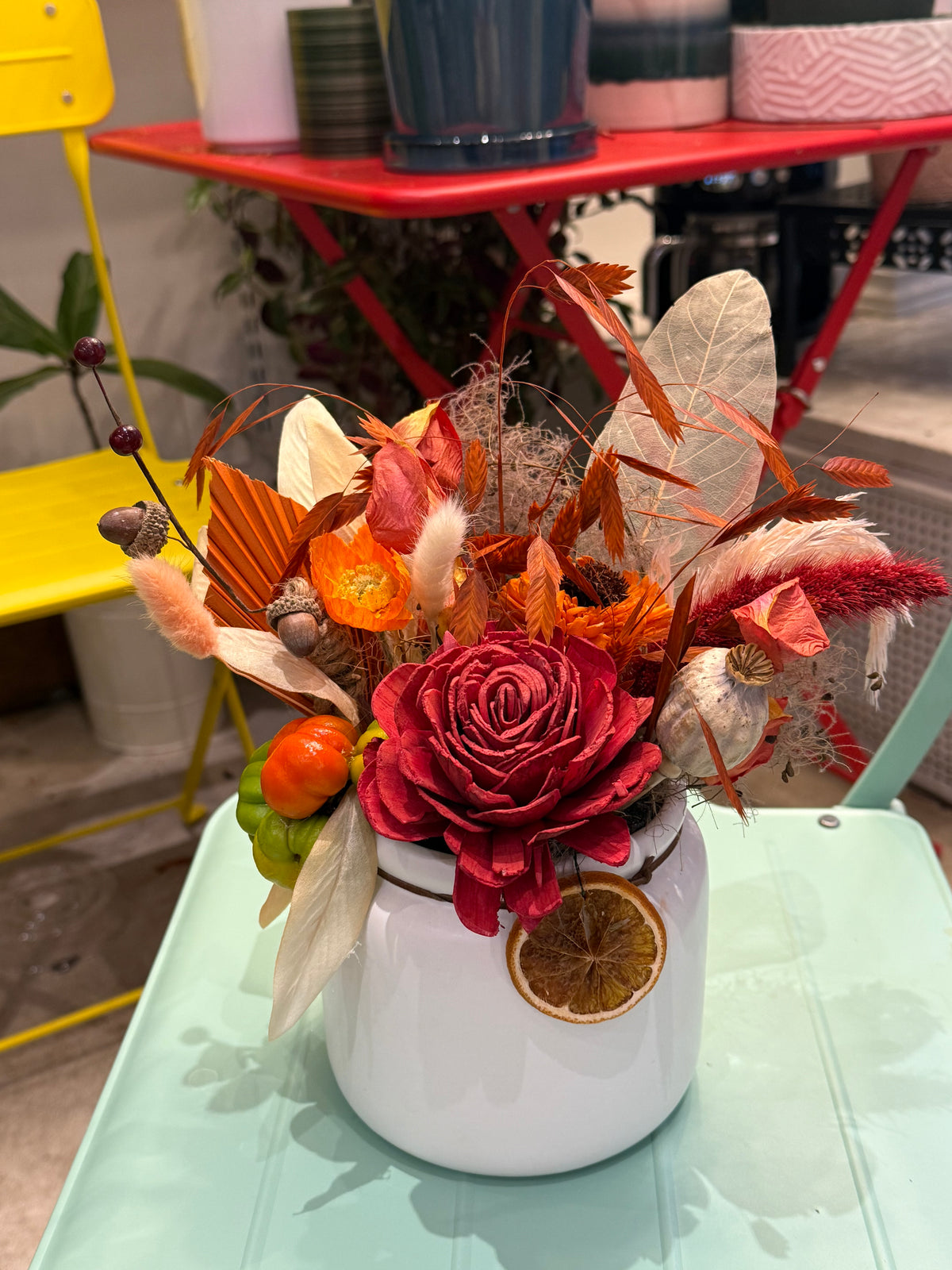 Thanksgiving Ember – Dried Floral Vase Arrangement