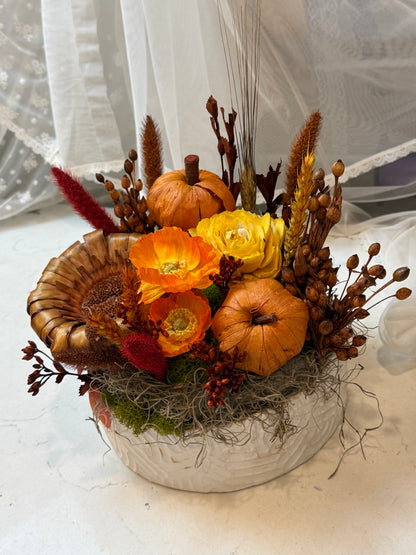 Harvest Gathering – Dried Floral Centerpiece