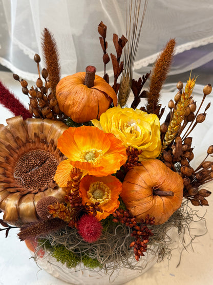 Harvest Gathering – Dried Floral Centerpiece