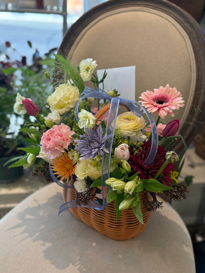 A Secret Garden – Floral Basket Arrangement