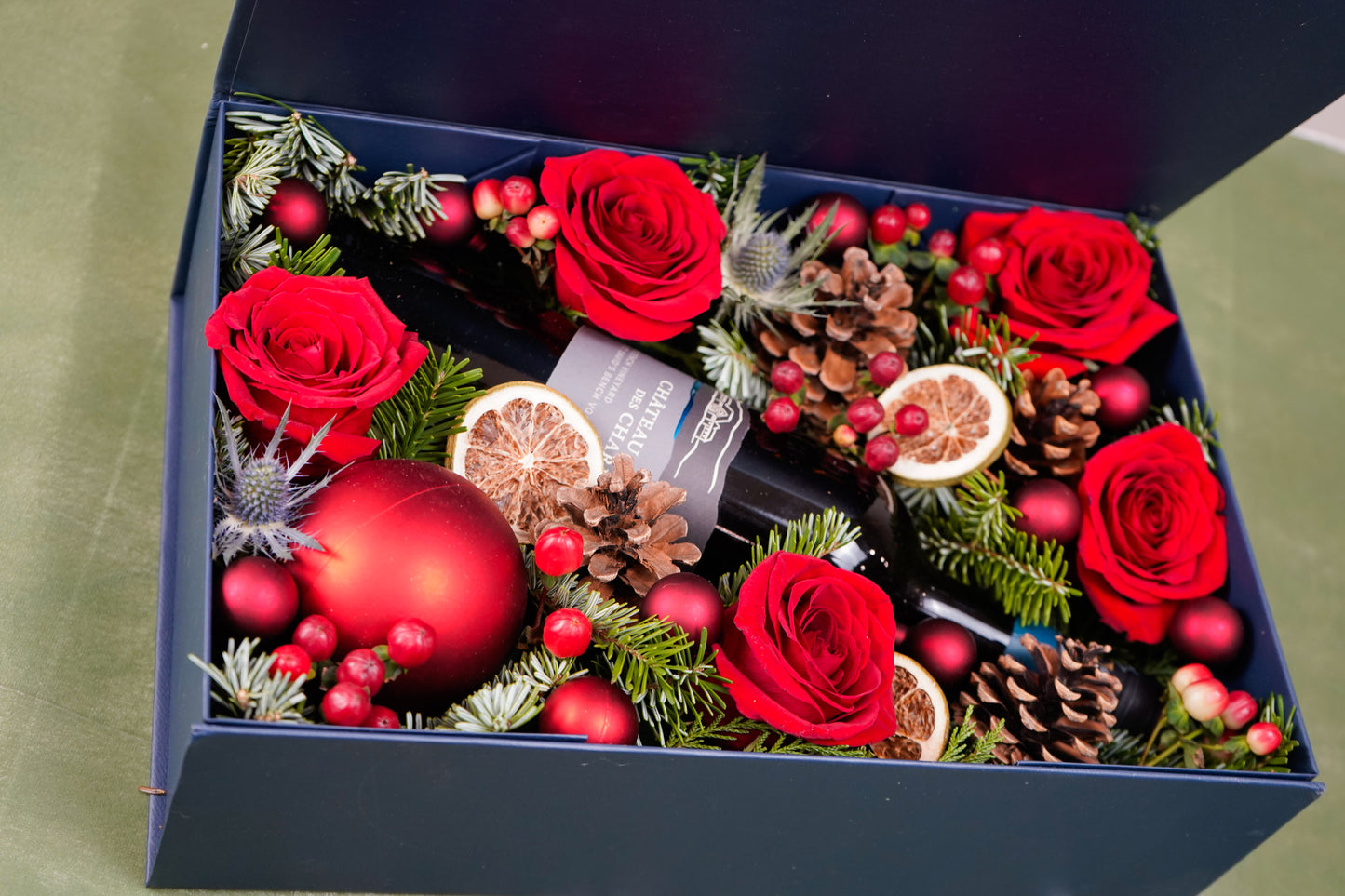 Holiday Rose & Wine Box