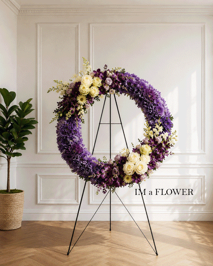 Lavender Remembrance Funeral Wreath